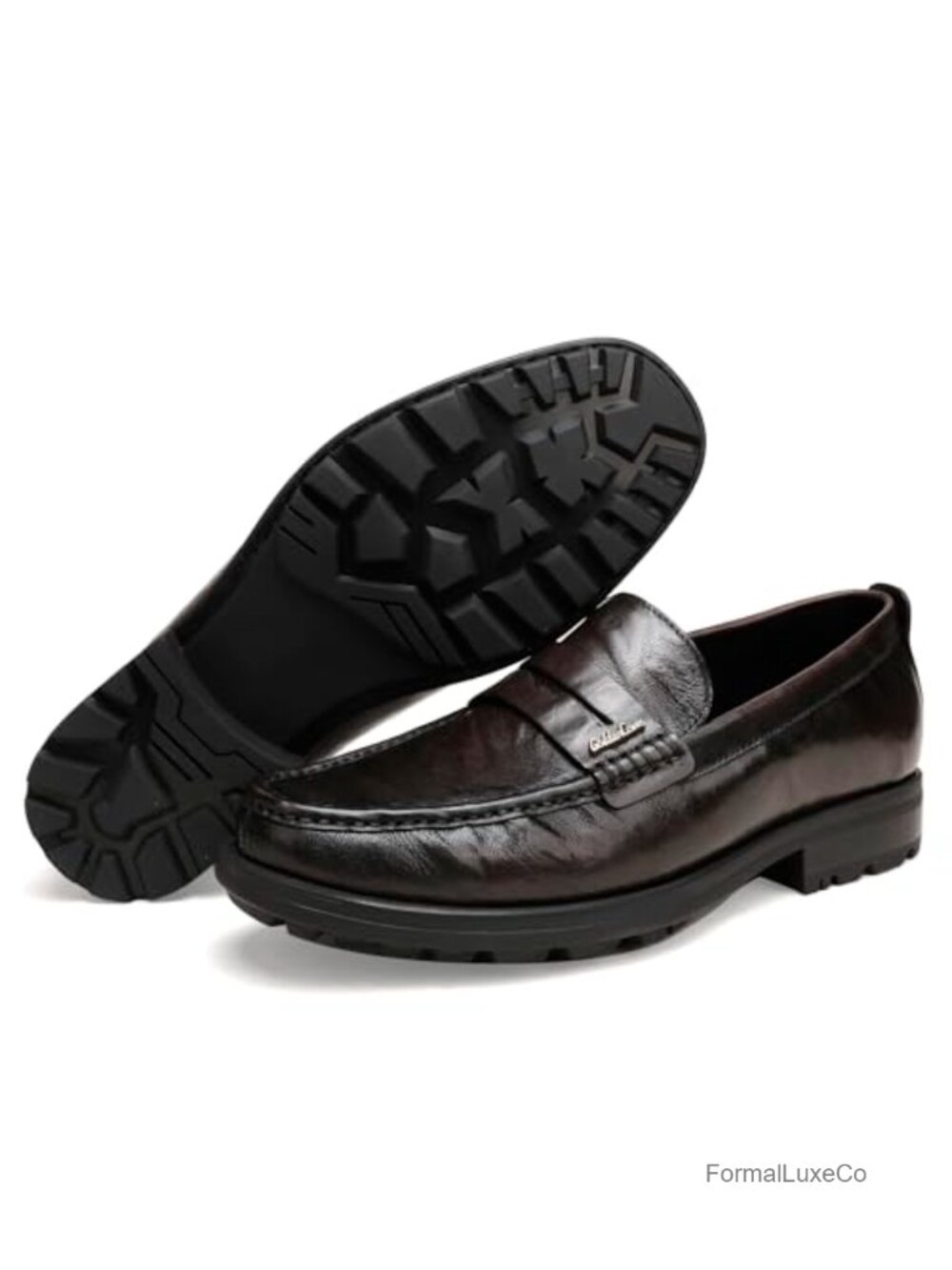 Men's Patent Leather Dress Loafer Slip On Penny Mocc Formal